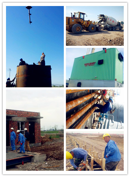 工人冒著高溫緊張施工中 工人冒著高溫緊張施工中